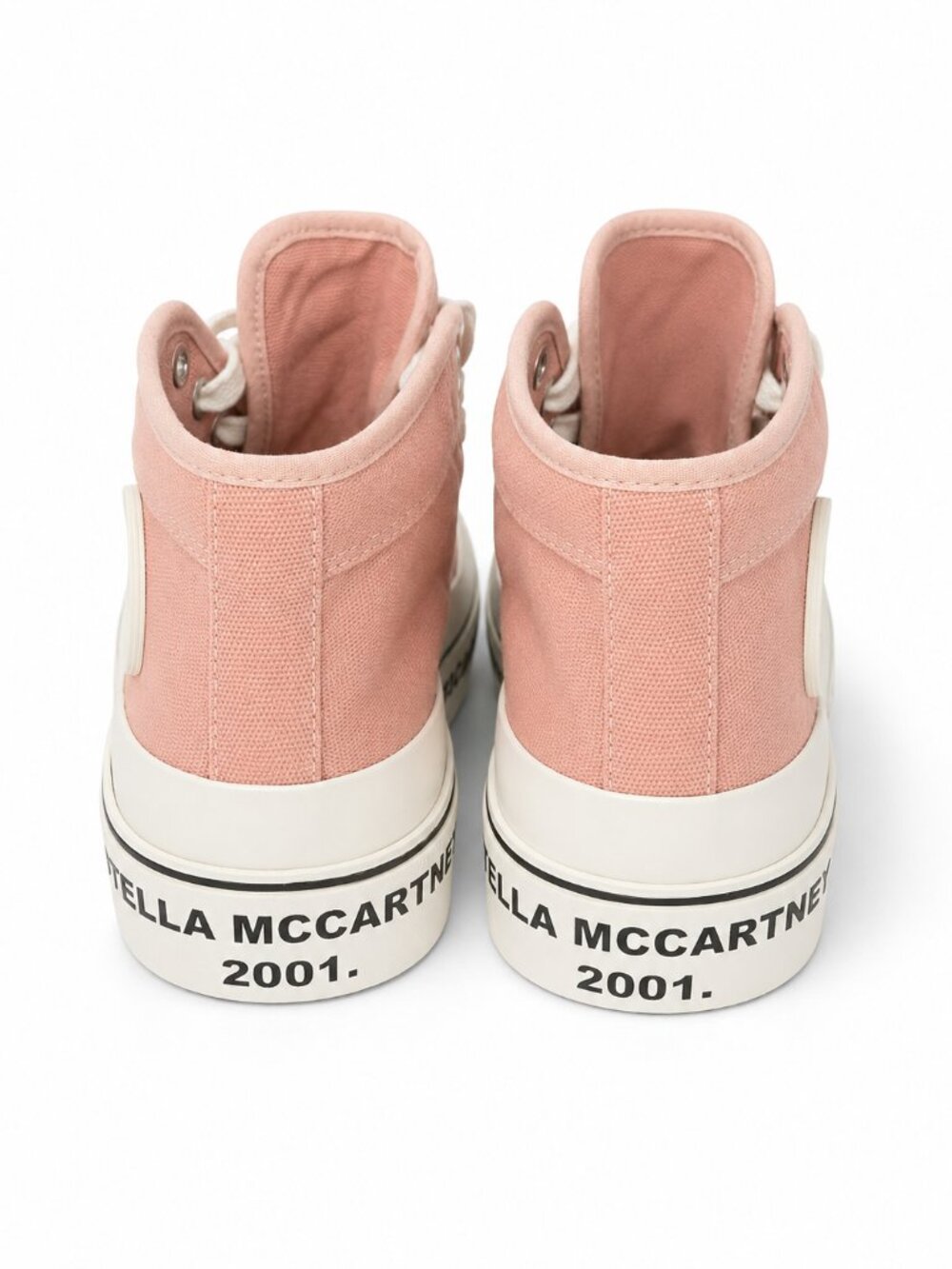 Stella McCartney 2001 Pink Canvas High Top Sneakers, US 6/ 36, Blush Platform